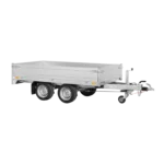 Remorque plateau SARIS PTAC 2000 kg – 276 x 150 cm – 2 essieux freinés