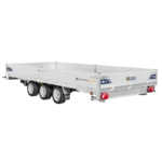 Remorque plateau Saris 506 x 224 cm 3500 kg Heavy Duty 3 essieux